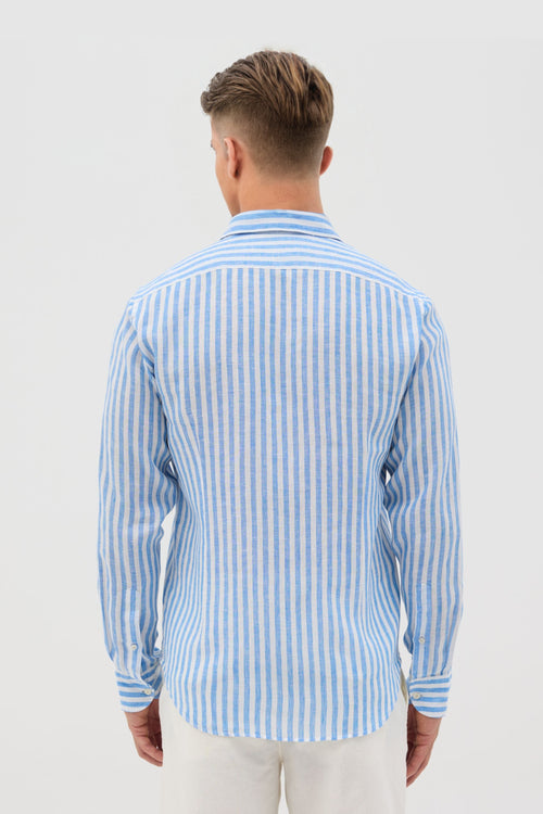 Classy Blue Stripes Pure Cotton Shirt