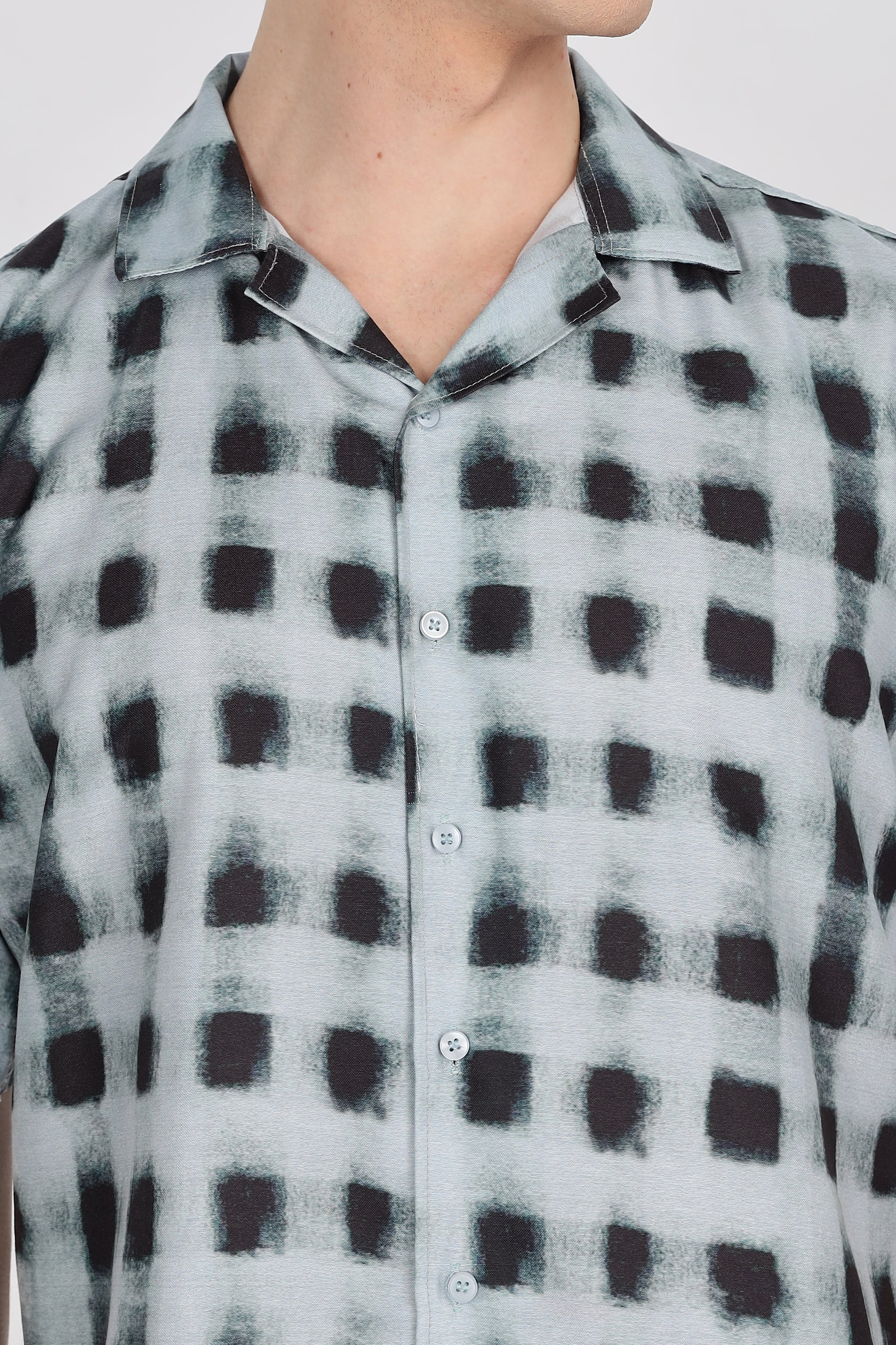Check Relaxed Fit Club Collar Shirt
