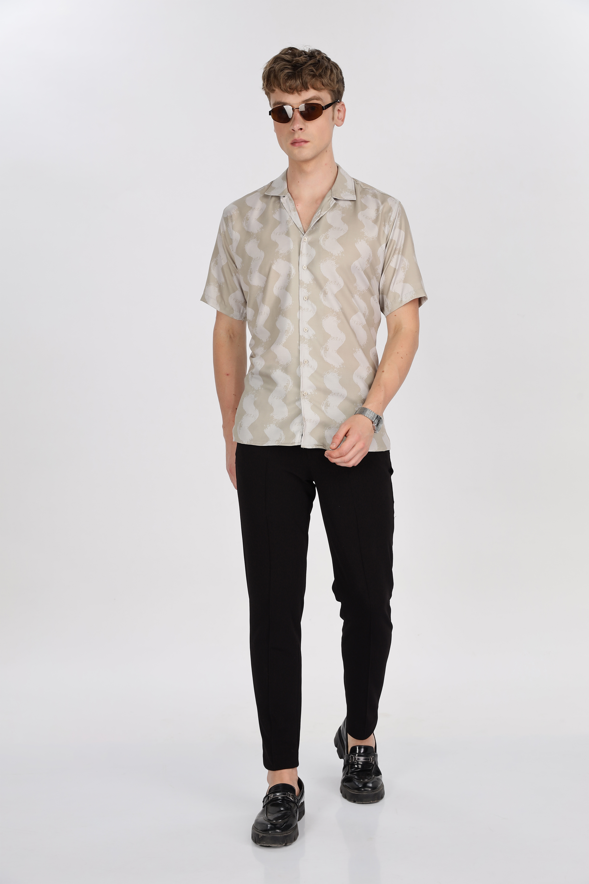 Old Money Brown Relaxed Fit Shirt